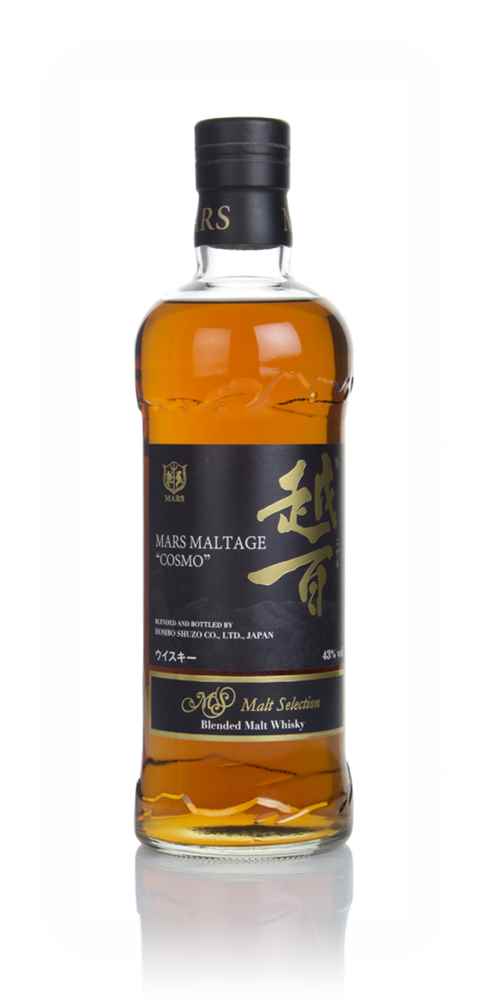 A bottle of Japanese whisky called marsmaltage cosmo