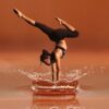 Image of a woman dancing on water, symbolizing health.