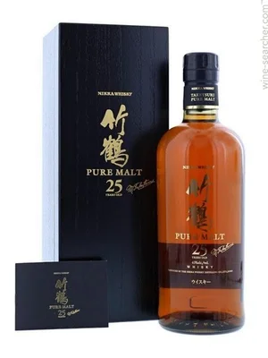 A bottle of the Japanese whisky called Nikka Taketsuru and a box
